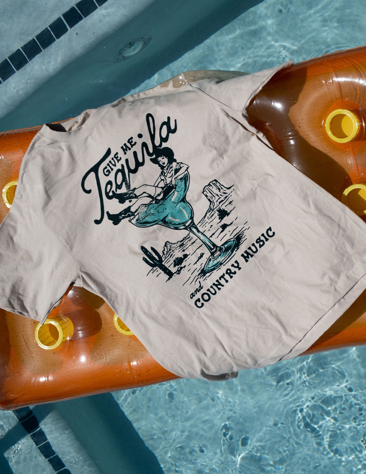 Cowboys + Cocktails Cowgirl on the Rocks T-Shirt