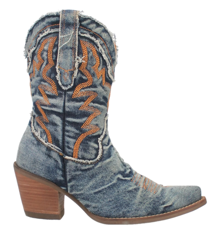 Yall Need Dolly Denim Calf boots by Dingo