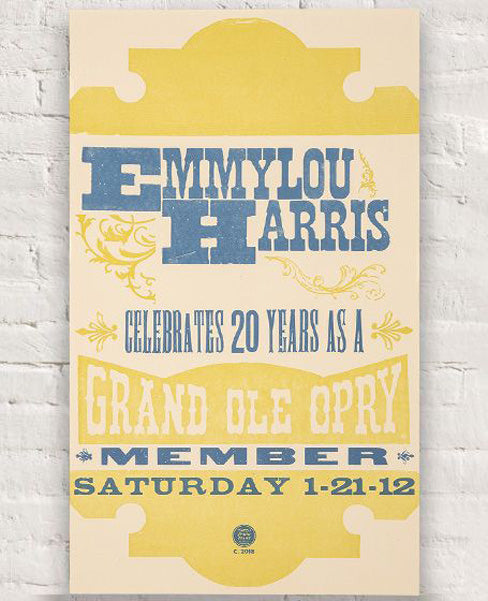 Emmylou Harris 20th Opry Anniversary Hatch Show Print