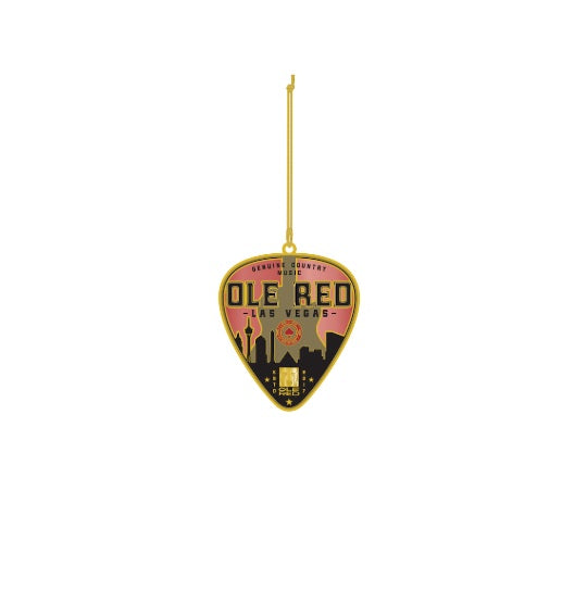 Ole Red Vegas Guitar Pick Stained Glass Ornament