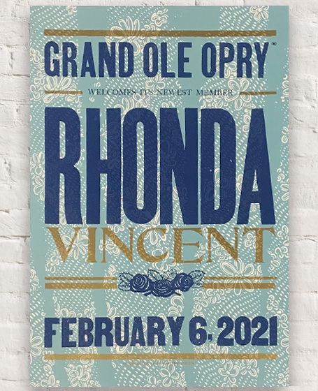 Rhonda Vincent Official Opry Induction Hatch Show Print