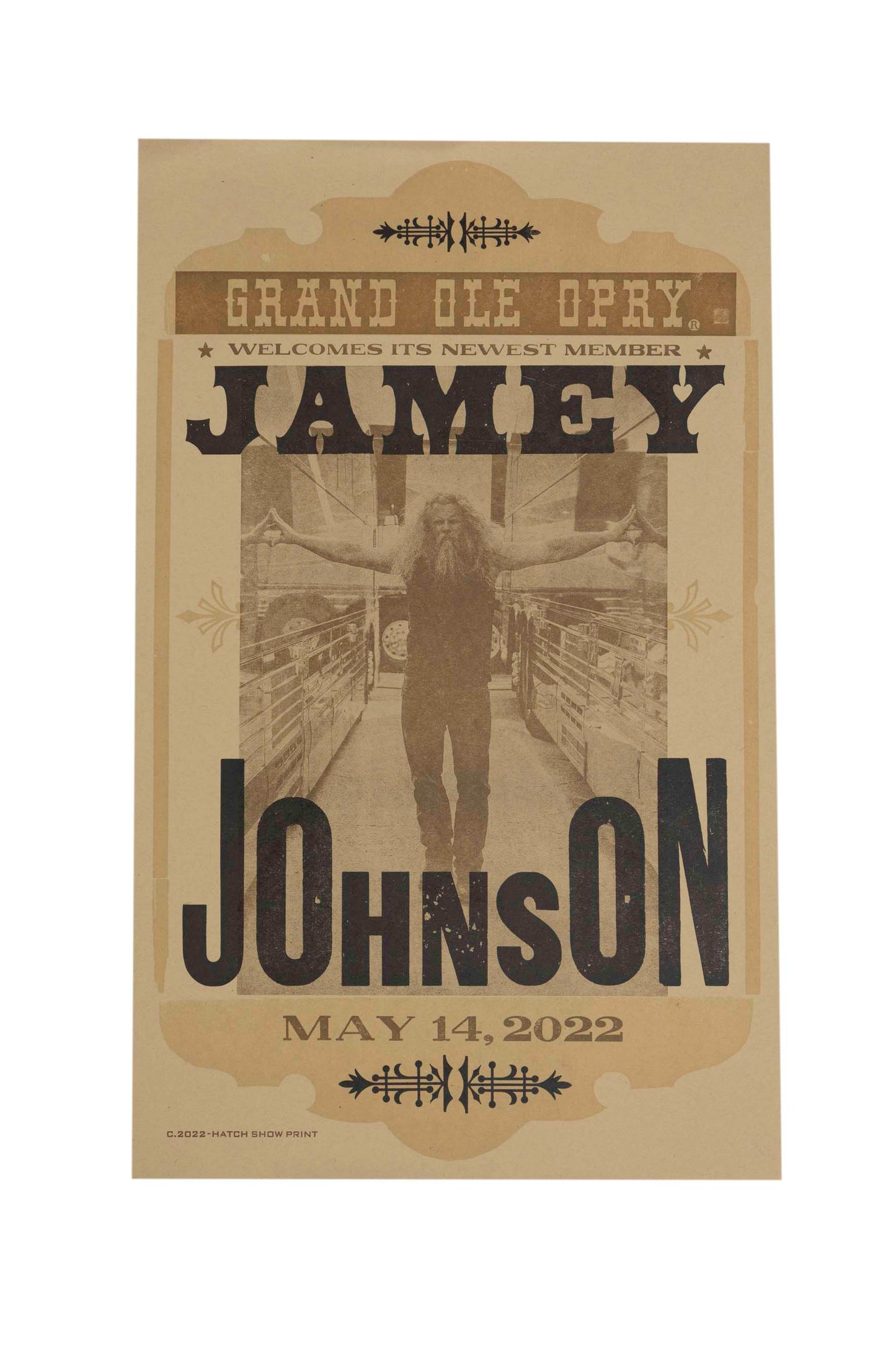 Jamey Johnson Official Opry Induction Hatch Show Print