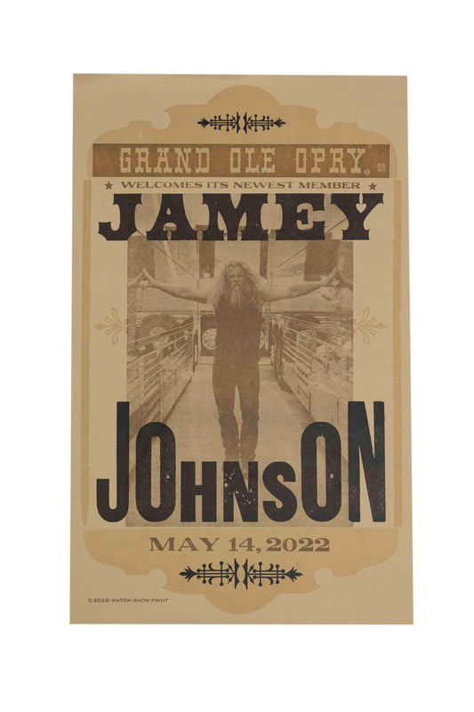 Jamey Johnson Official Opry Induction Hatch Show Print