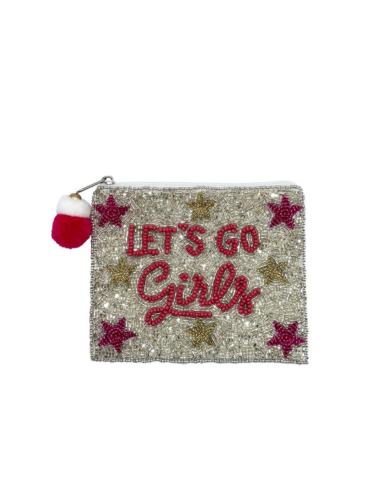 Let's Go Girls Beaded Coin Pouch