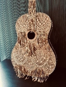 Opry Gold Sequin Deco Guitar