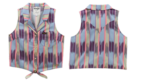 Wrangler® X Lainey Checotah Tie Front Top