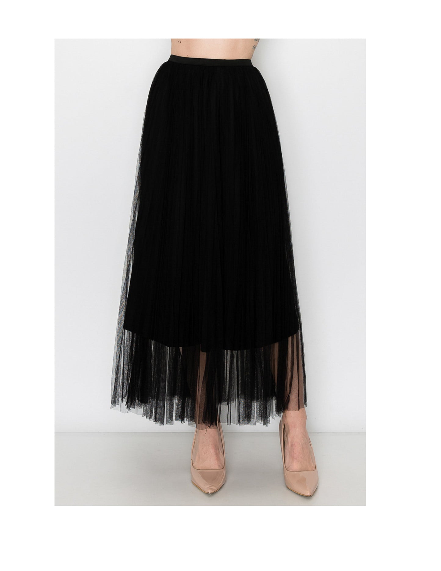 Black Mesh Skirt