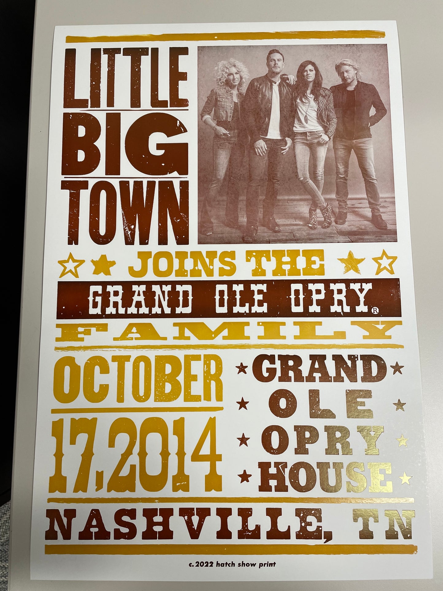 Little Big Town Official Opry Induction Hatch Show Print