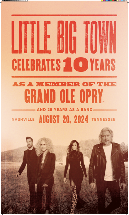 Little Big Town 10th Anniversary Show Poster