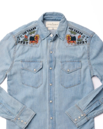 Opry Imogene + Willie Embroidered Denim Shirt