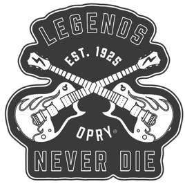 Opry Legends Never Die Decal