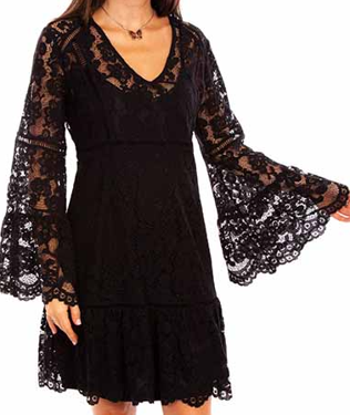 Bell Sleeved Lace Dress