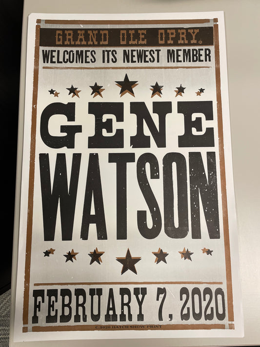Gene Watson Opry Induction Hatch