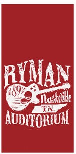 Ryman Red Guitar Tea Towel