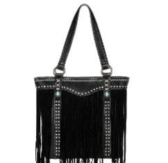 Fringe Cross Stitch Concho Tote