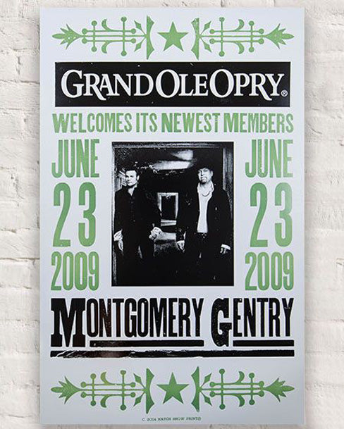 Montgomery Gentry Official Opry Induction Hatch Show Print