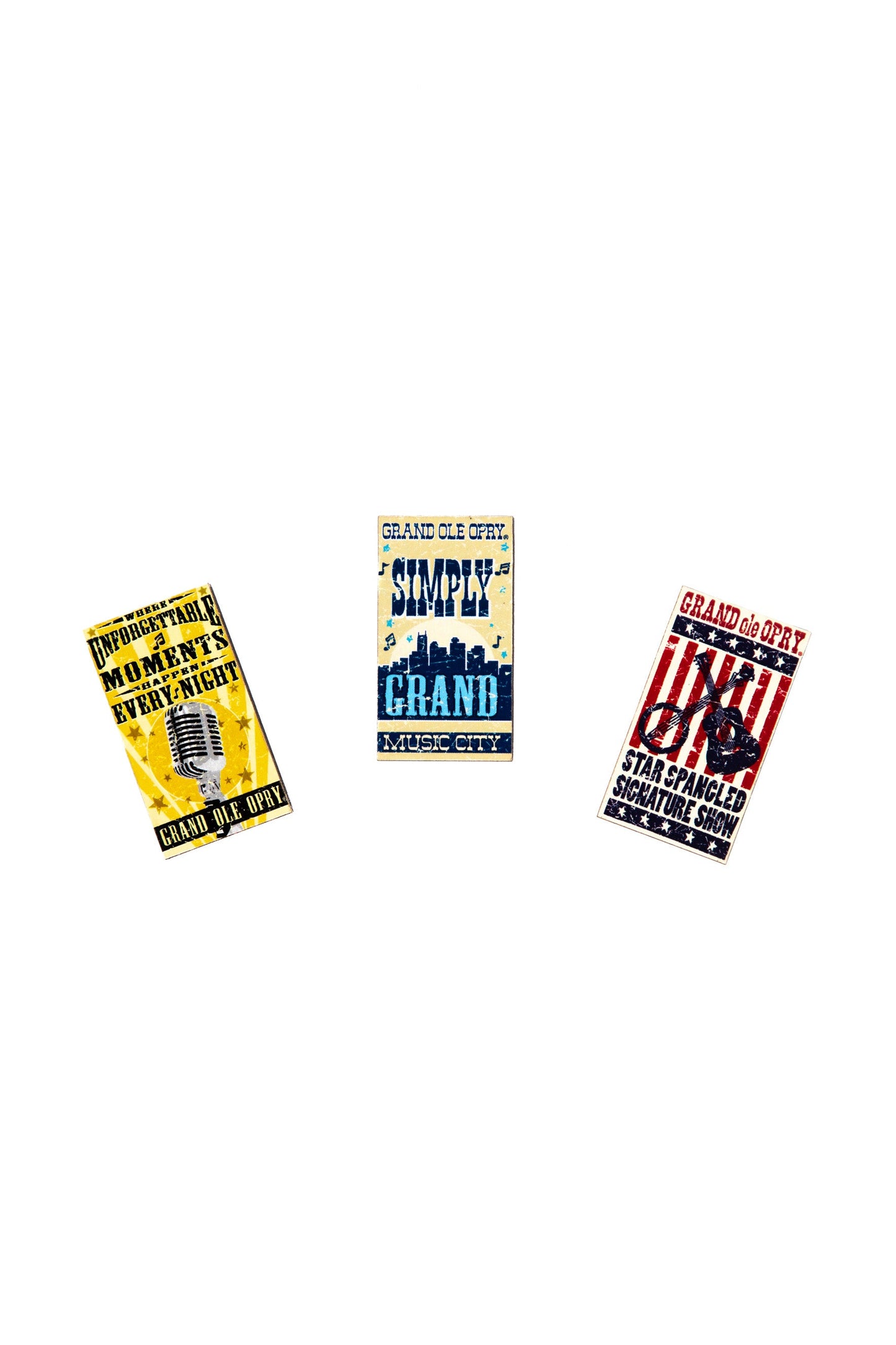 Opry Vintage Poster Magnet Set of 3