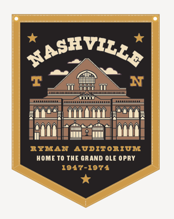 Ryman Grand Ole Opry Oxford Pennant Banner