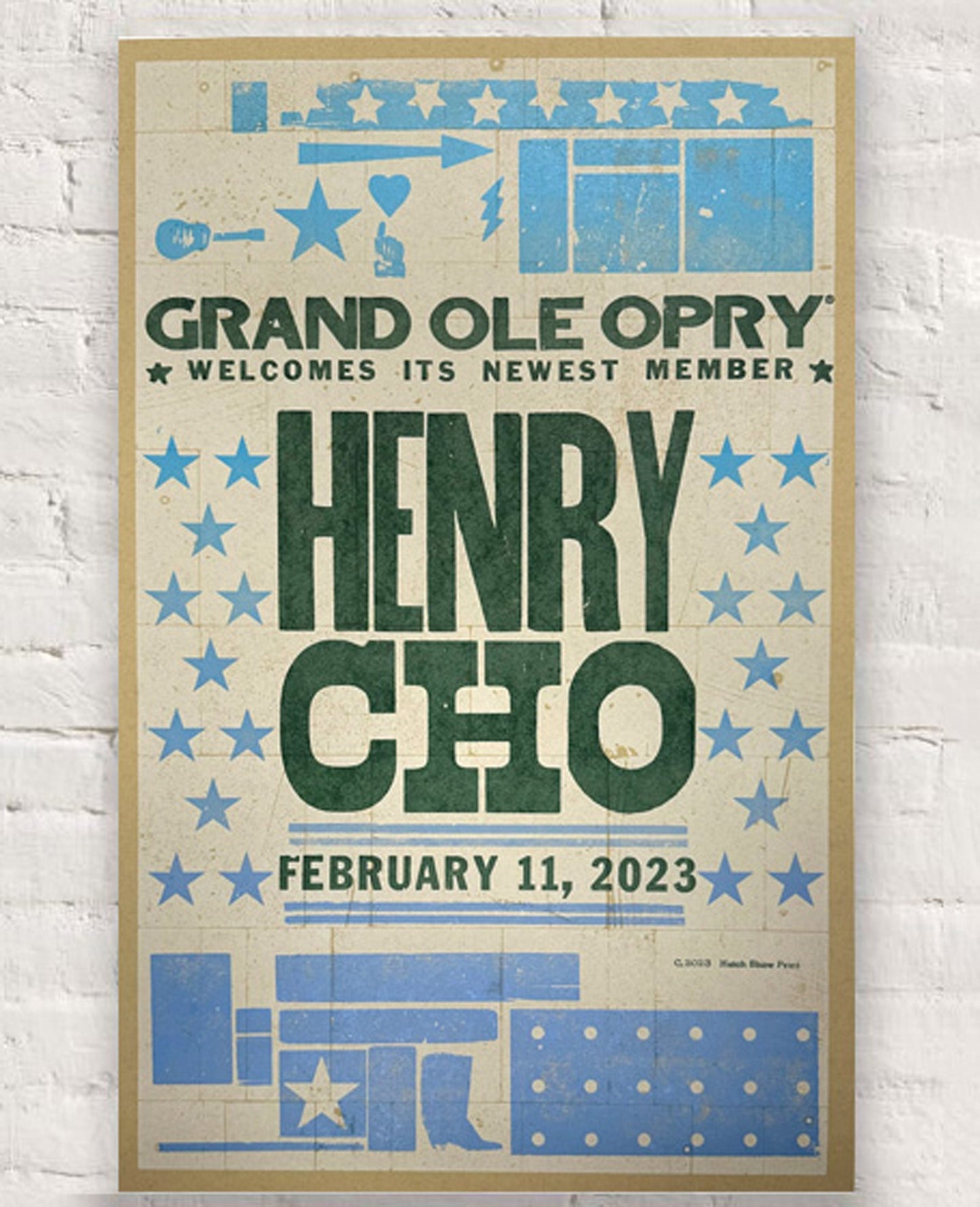 Henry Cho Official Opry Induction Hatch Show Print