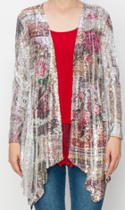 Western Rose Sequin Cardigan