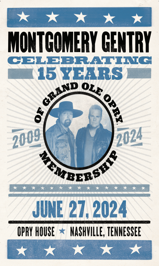 Montgomery Gentry 15th Anniversary Show Poster