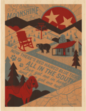Ole Red Gatlinburg Mural Wood Postcard