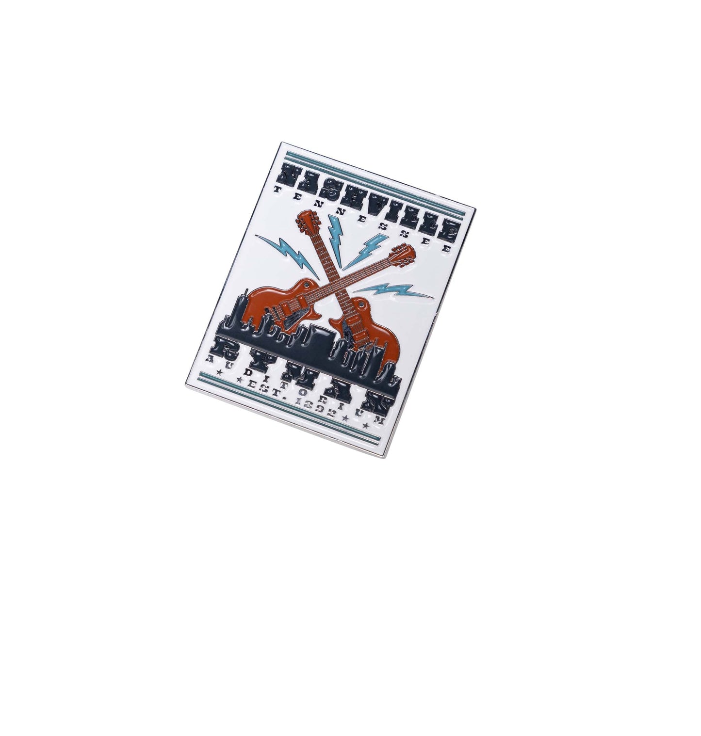 Ryman Nashville Skyline Retro Magnet