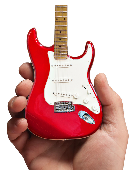 Miniature Fender Strat Candy Apple Red Model Guitar