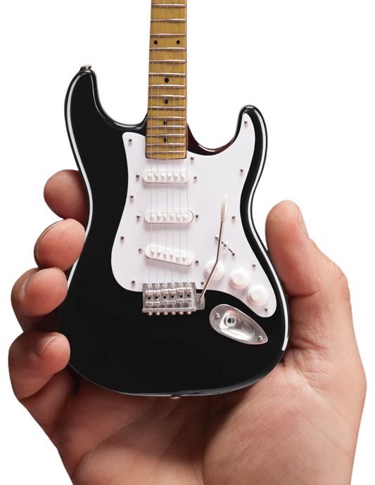 Miniature Fender Strat "Stratocaster" Classic Black Model Guitar
