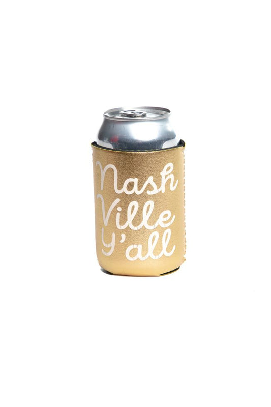 Nashville Y'all Metallic Can Cooler