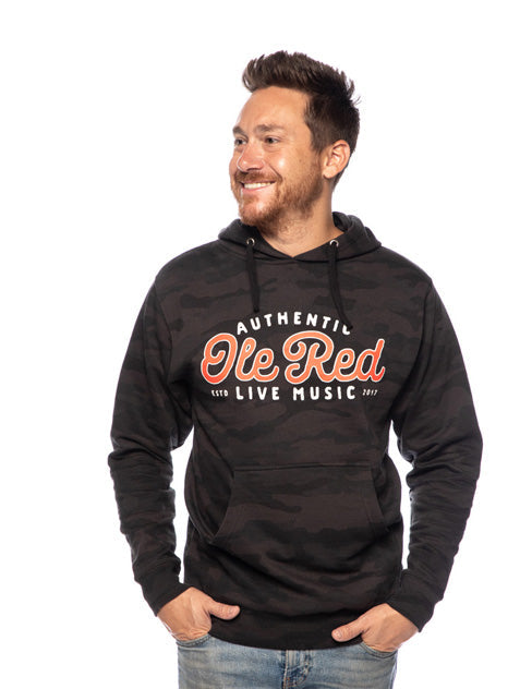Ole Red Black Camo Logo Hoodie