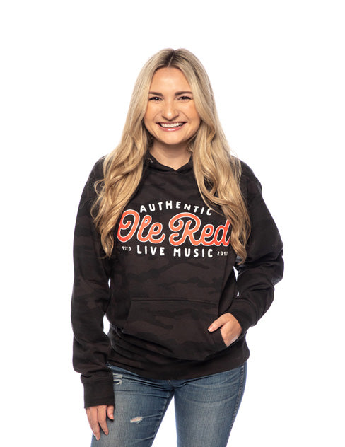 Ole Red Black Camo Logo Hoodie