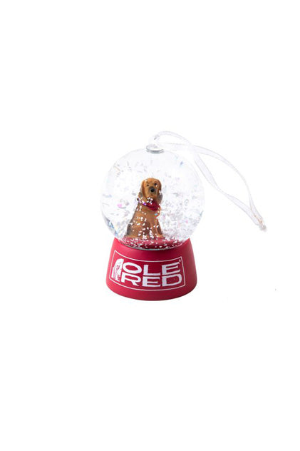 Ole Red Bloodhound Snow Globe Ornament