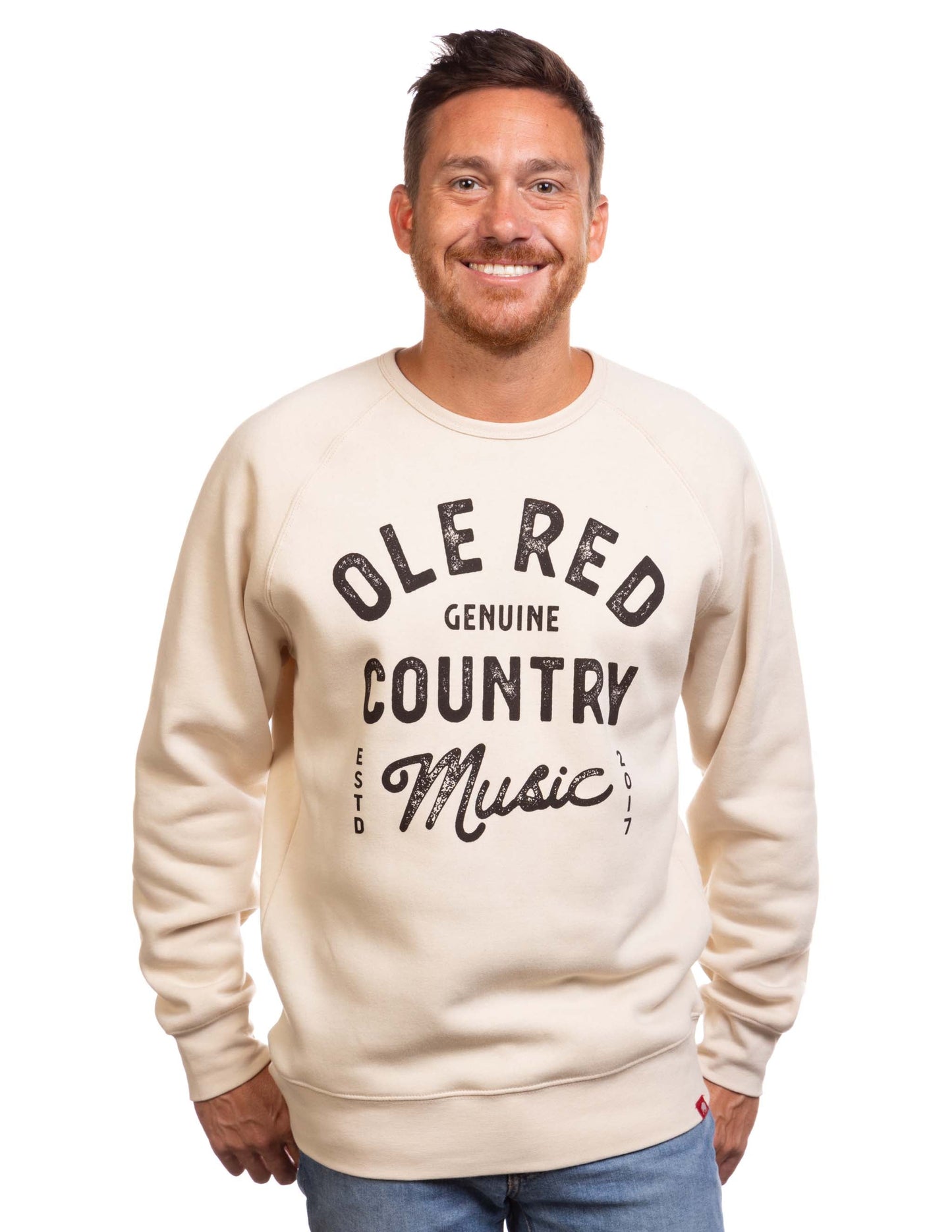 Ole Red Cream Crew Neck Sweatshirt