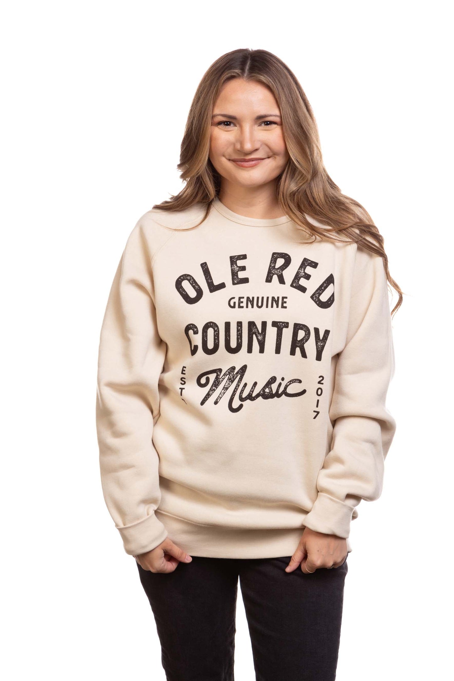 Ole Red Cream Crew Neck Sweatshirt