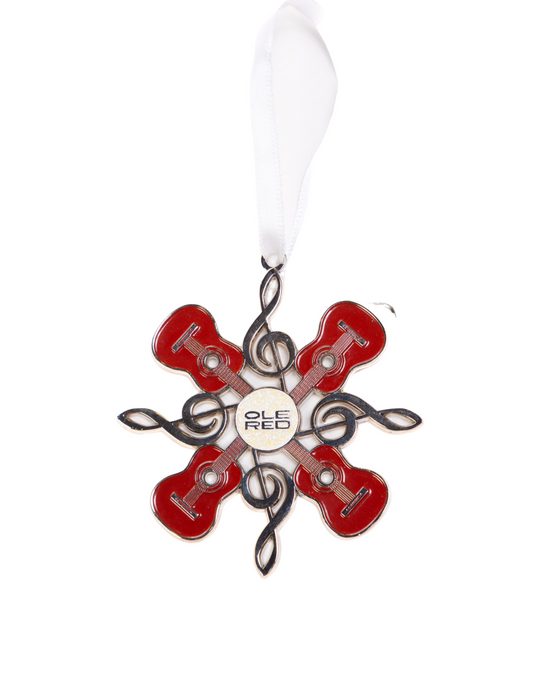Ole Red Guitar Snowflake Ornament