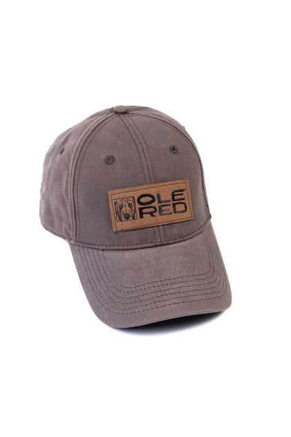Ole Red Leather Patch Duck Cloth Cap