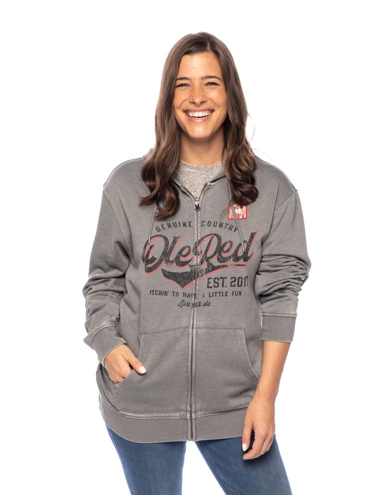 Ole Red Logo Full Zip Hoodie