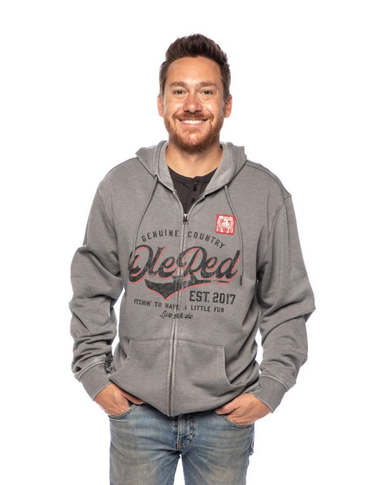 Ole Red Logo Full Zip Hoodie