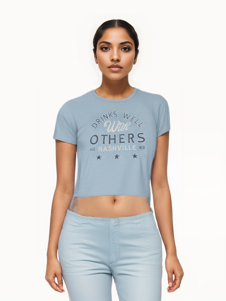 Ole Red Nashville Women's Drinks Well With Others Cropped T-Shirt
