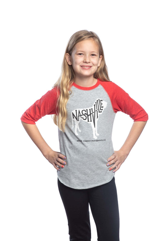 Ole Red Nashville Youth Dog Raglan