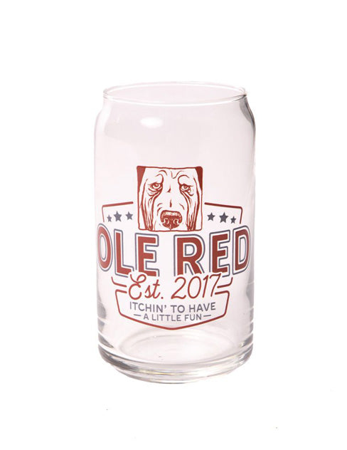 Ole Red Neon Lights Can Glass