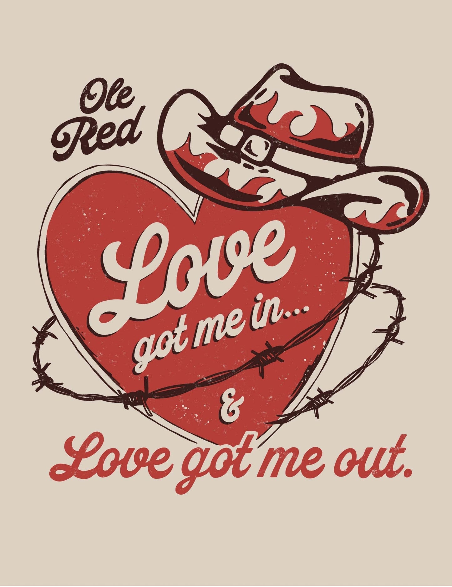 Ole Red Women's Love In Love Out T-Shirt