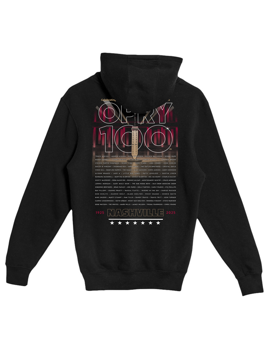 Opry 100 Member List Stage Zip Up Sweatshirt