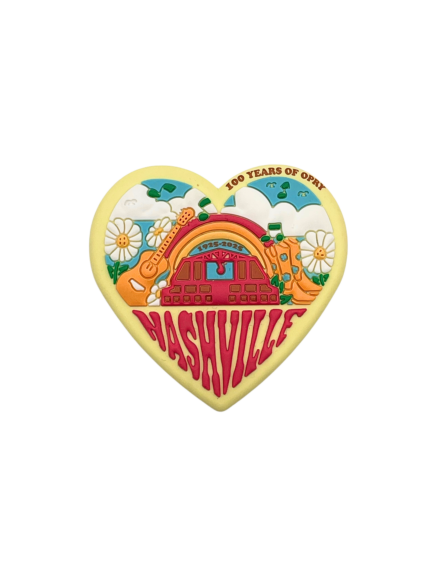 Opry 100 Nashville Rainbow Heart Magnet