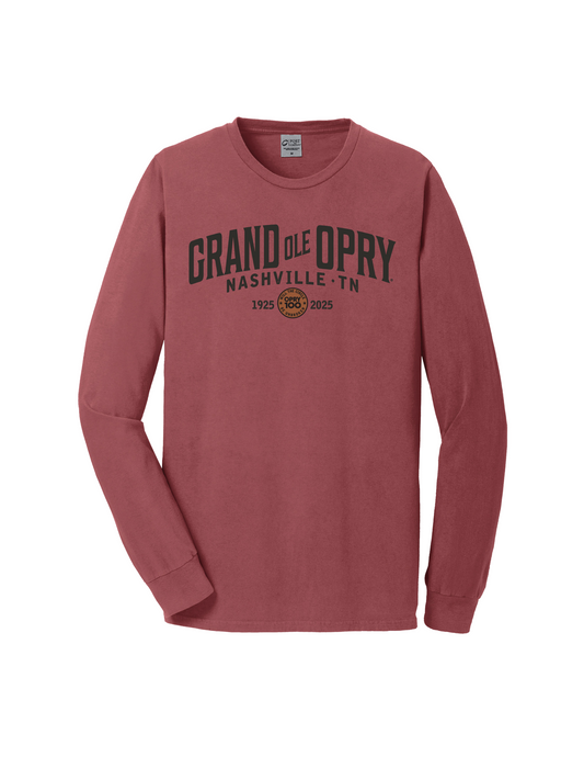 Opry 100 Years Leather Patch Long Sleeve T-Shirt