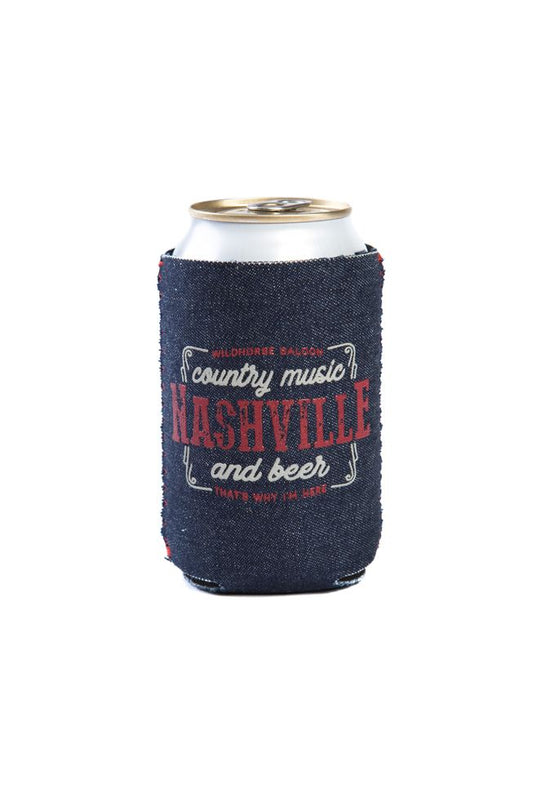 Wildhorse Music Beer Denim Can Cooler