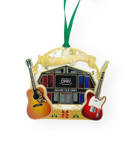 Opry Barn Guitar Gold Plated Ornament