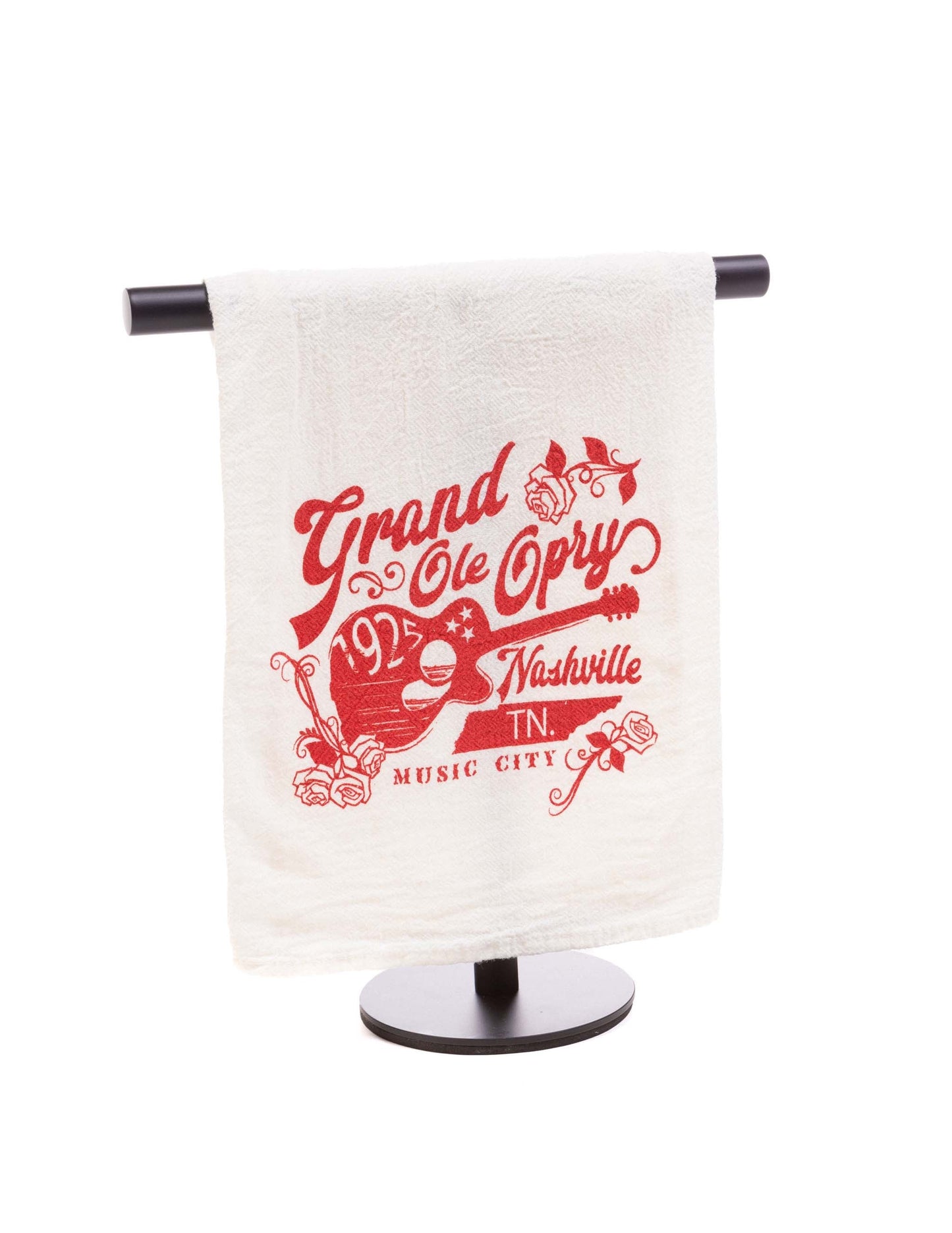 Opry Guitar Rose Tea Towel