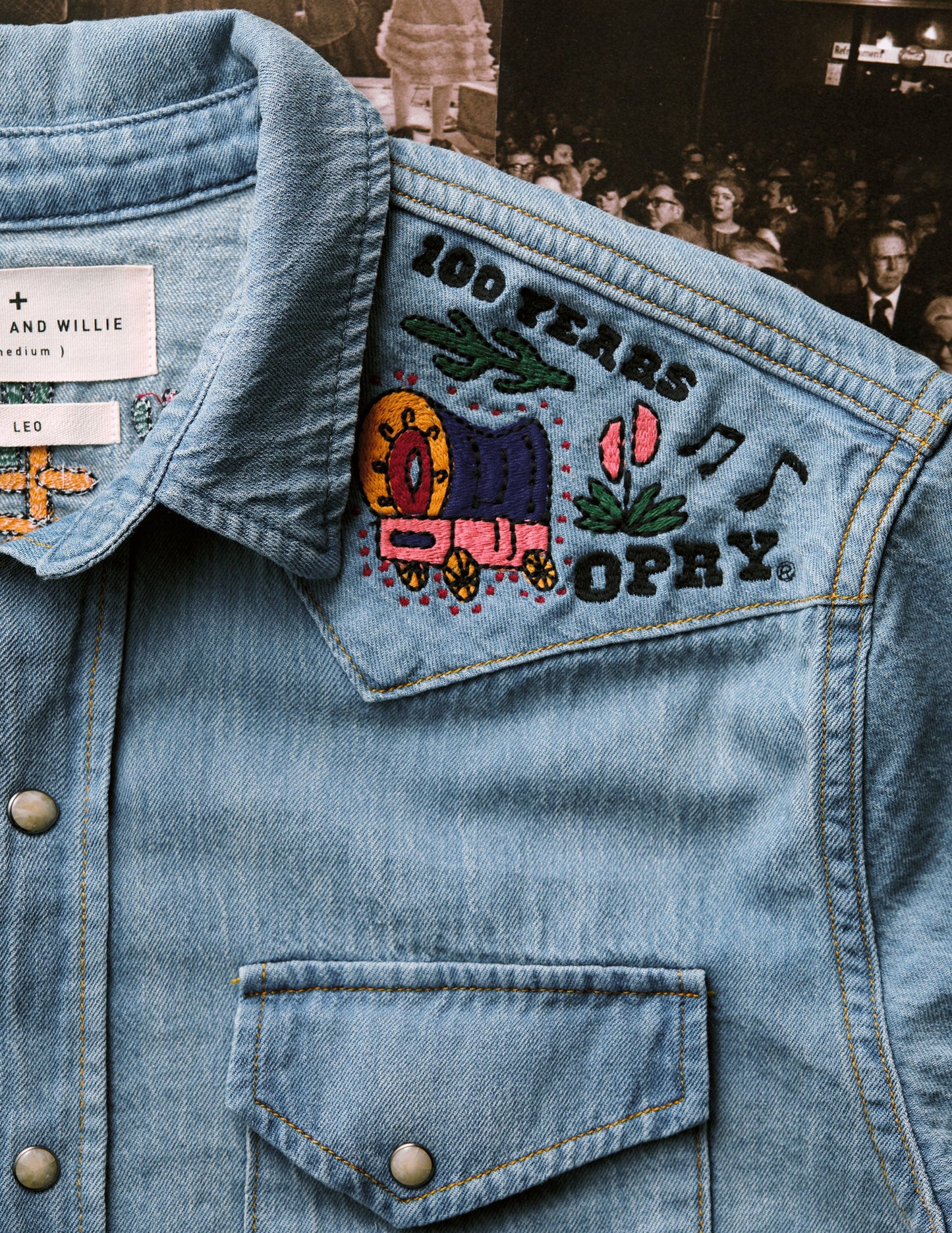 Opry Imogene + Willie Embroidered Denim Shirt